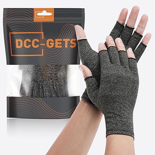 Guantes de artritis para mujer para el dolor, túnel carpiano, ligeros, tendinitis para mujeres y hombres para aliviar el dolor (gris, pequeño, 1 par)