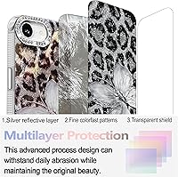 Vista 705 de I-MGAE-IN-AR - Funda diseñada para iPhone 12 y 12 Pro, diseño de mariposa plateada brillante, funda protectora de poliuretano termoplástico, suave
