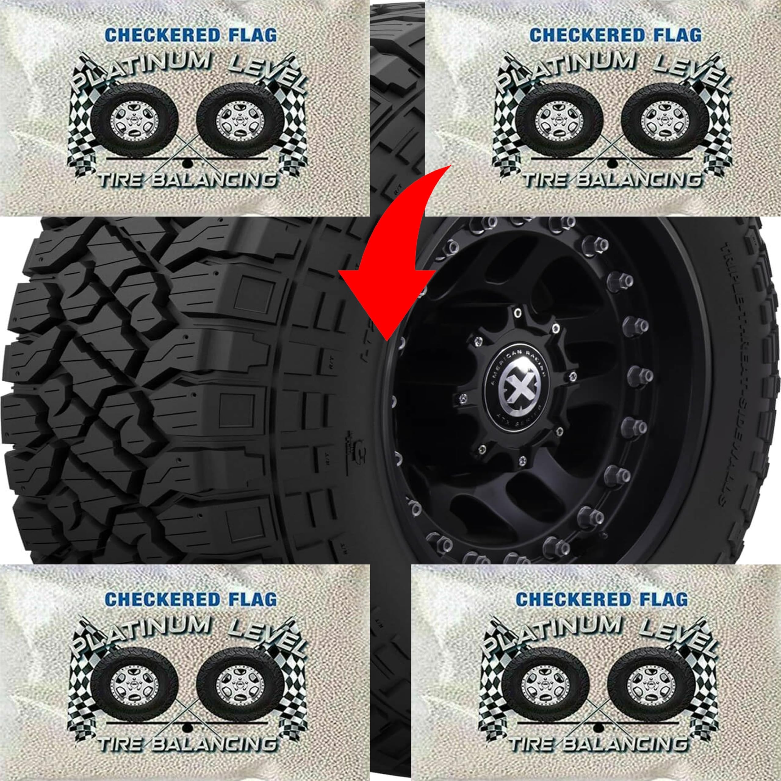 Checkered Flag Tire Balance Beads 6oz Bags Set of 4, Balancing Beads for use in Semi, Truck, Off Road Vehicles, Trailer Wheels