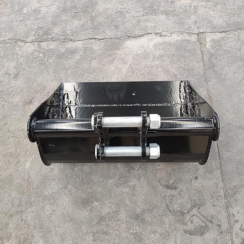 Miniatura 9 de TYPHON Adjuntos 19.685 in Plain Bucket Attachment para maquinaria Máquina Mini Excavadora Cubos de lodo para carga a granel, limpieza de zanjas,