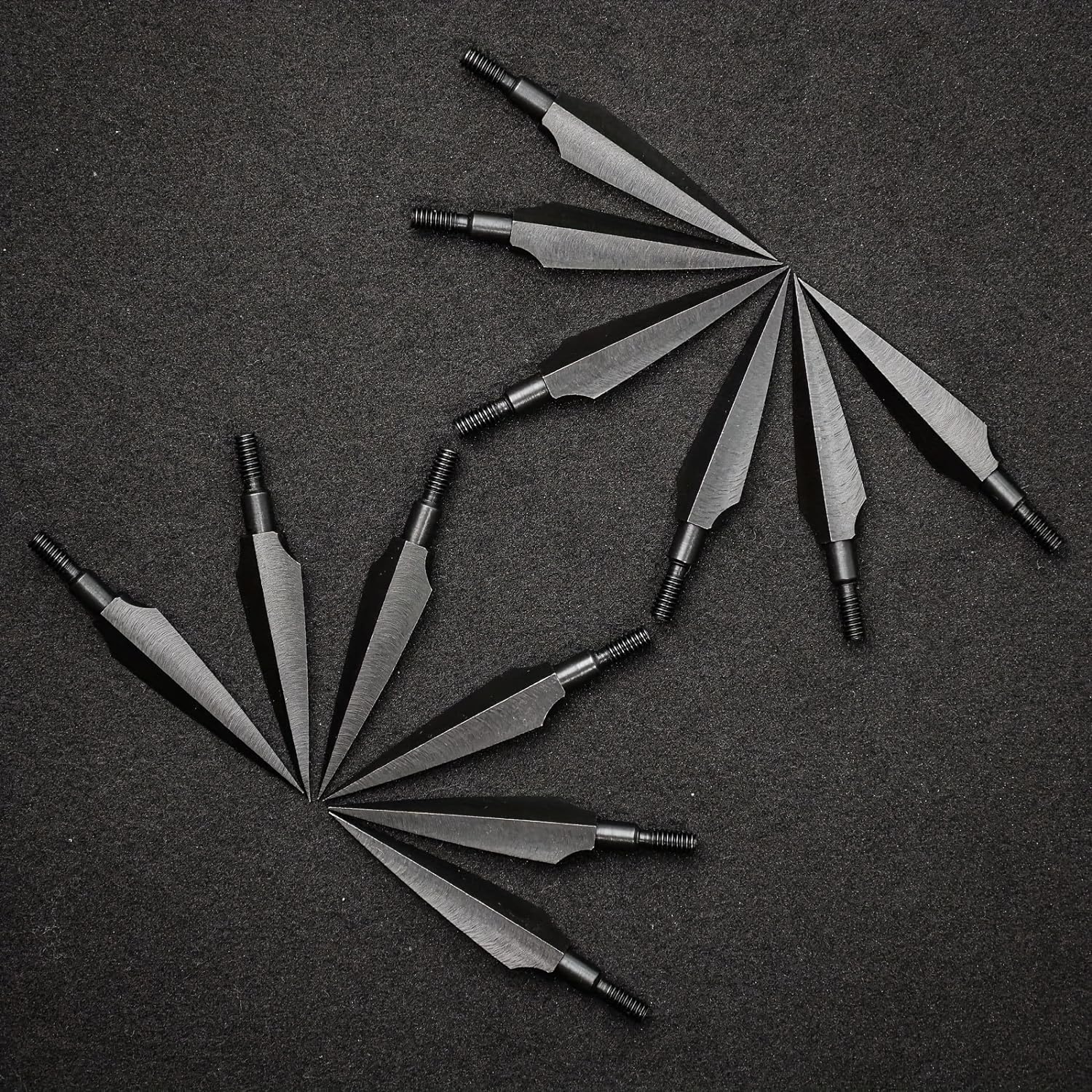 UP100 Red Archery Hunting Arrow Heads 100 Grain Crossbow Broadheads 3 Blades 6 Pack