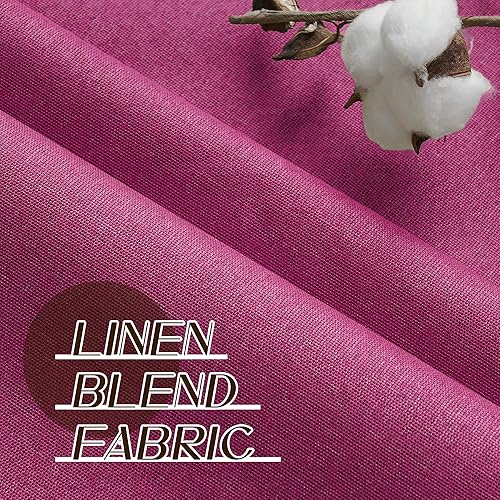 Miniatura 90 de Cortinas opacas con textura de lino gris total para dormitorio, con aislamiento térmico, cortinas cortas de 64 pulgadas, cortinas de granja con