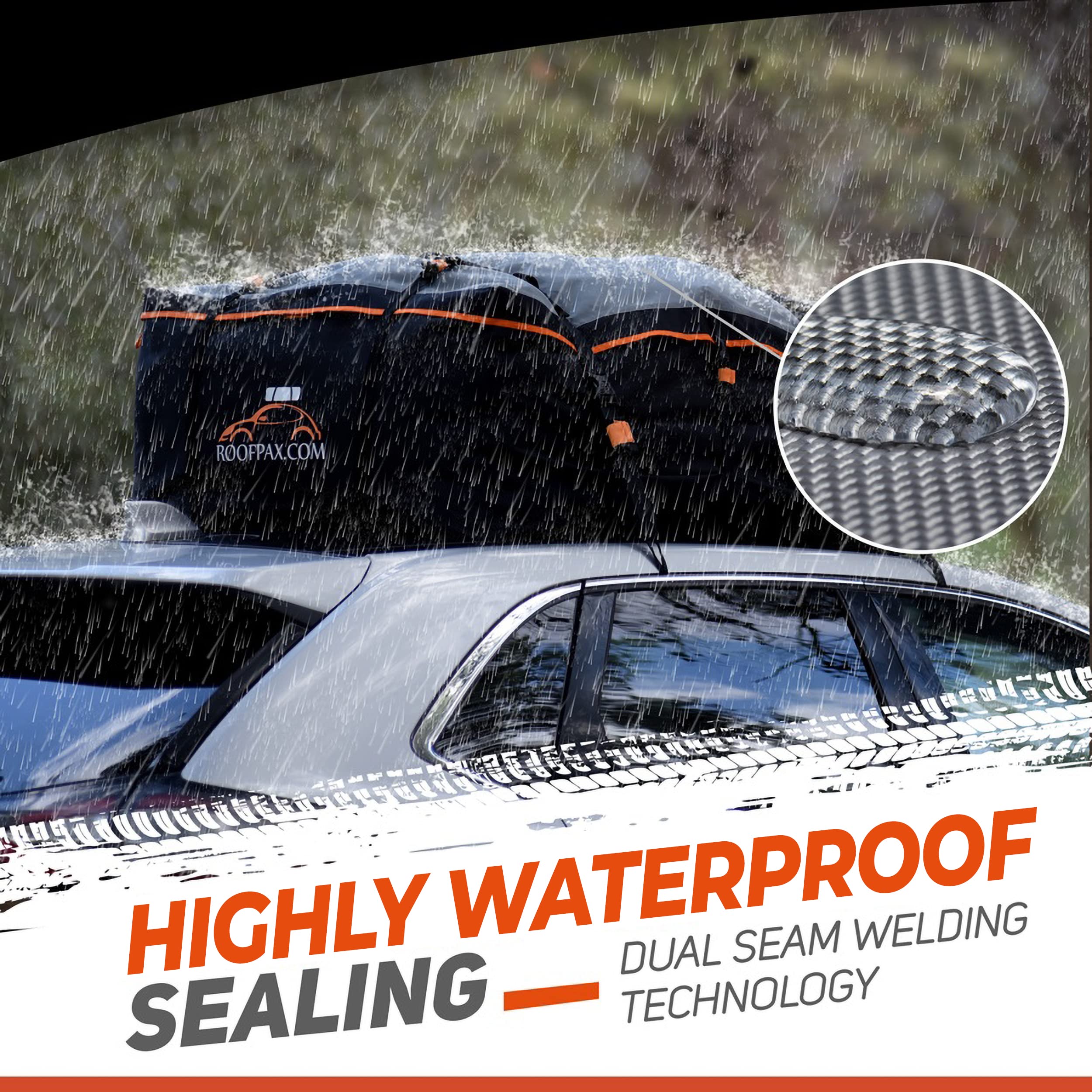 RoofPax 15 Cft Rooftop Cargo Carrier Bag. Extra Waterproof Excellent