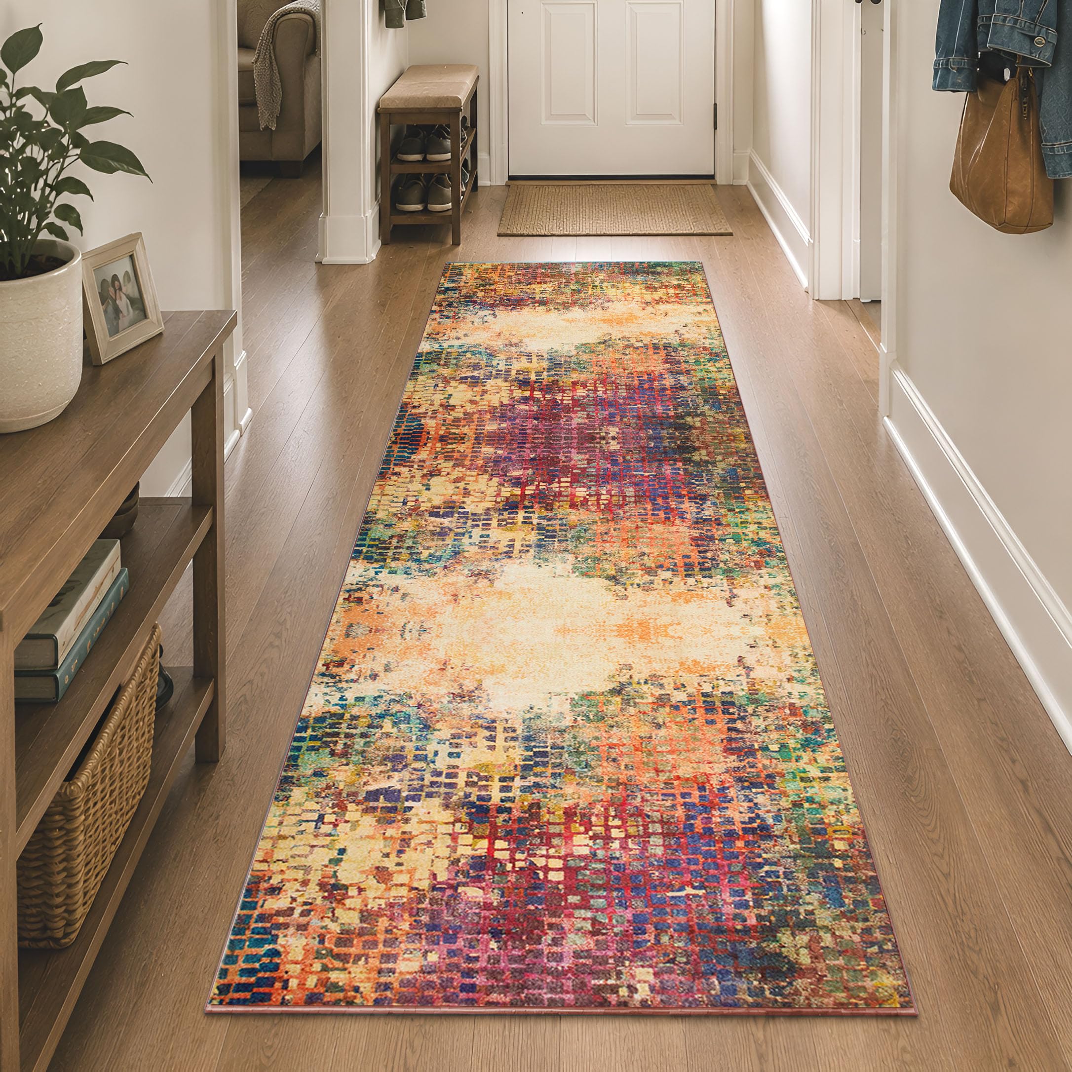 Aspire Homeware Rugs for Bedroom Living Room – Modern Large 80x300 cm Traditional Area Rugs Vibrant Cashmere Style - Soft Short Pile Vintage Rug - Carpet for Dining Room Easy To Clean — image 1
