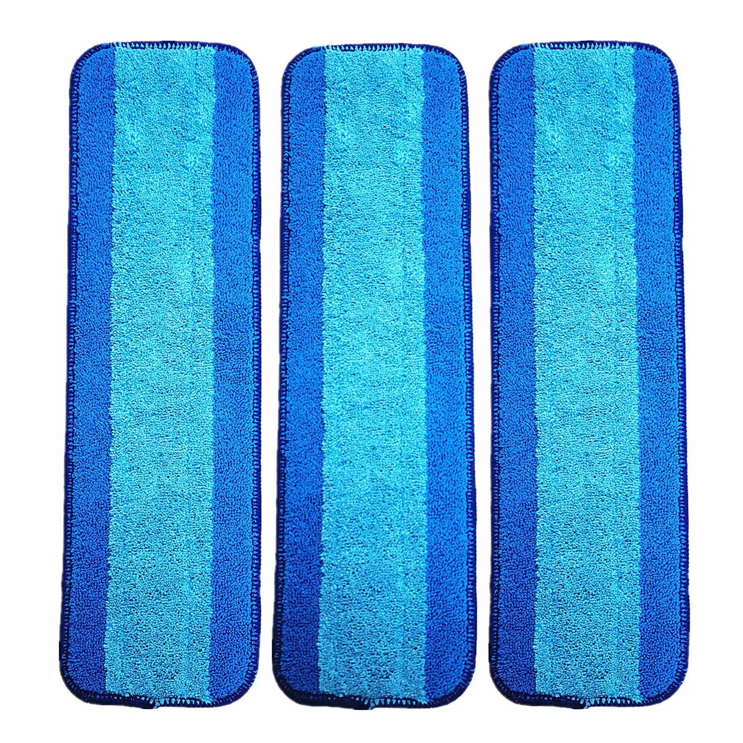 Microfiber Mop Replacement Pads for Dry/Wet Mop Floor Cleaning Compatible with Bona Floor Care System (3 Pack)