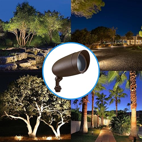 Miniatura 7 de Lámpara de inundación de paisaje de 1 luz, lámpara LED no regulable de 6 W, lámpara para exteriores, accesorio de montaje en techo, acabado de