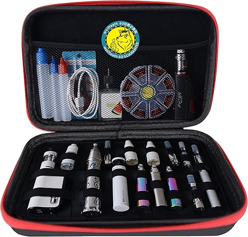 Miniatura 8 de Wolfteeth Funda de vapor de 8 pulgadas bolsas de vapor de carcasa dura negra suministros organizados bolsa de vapor se adapta a bobinas soporte de