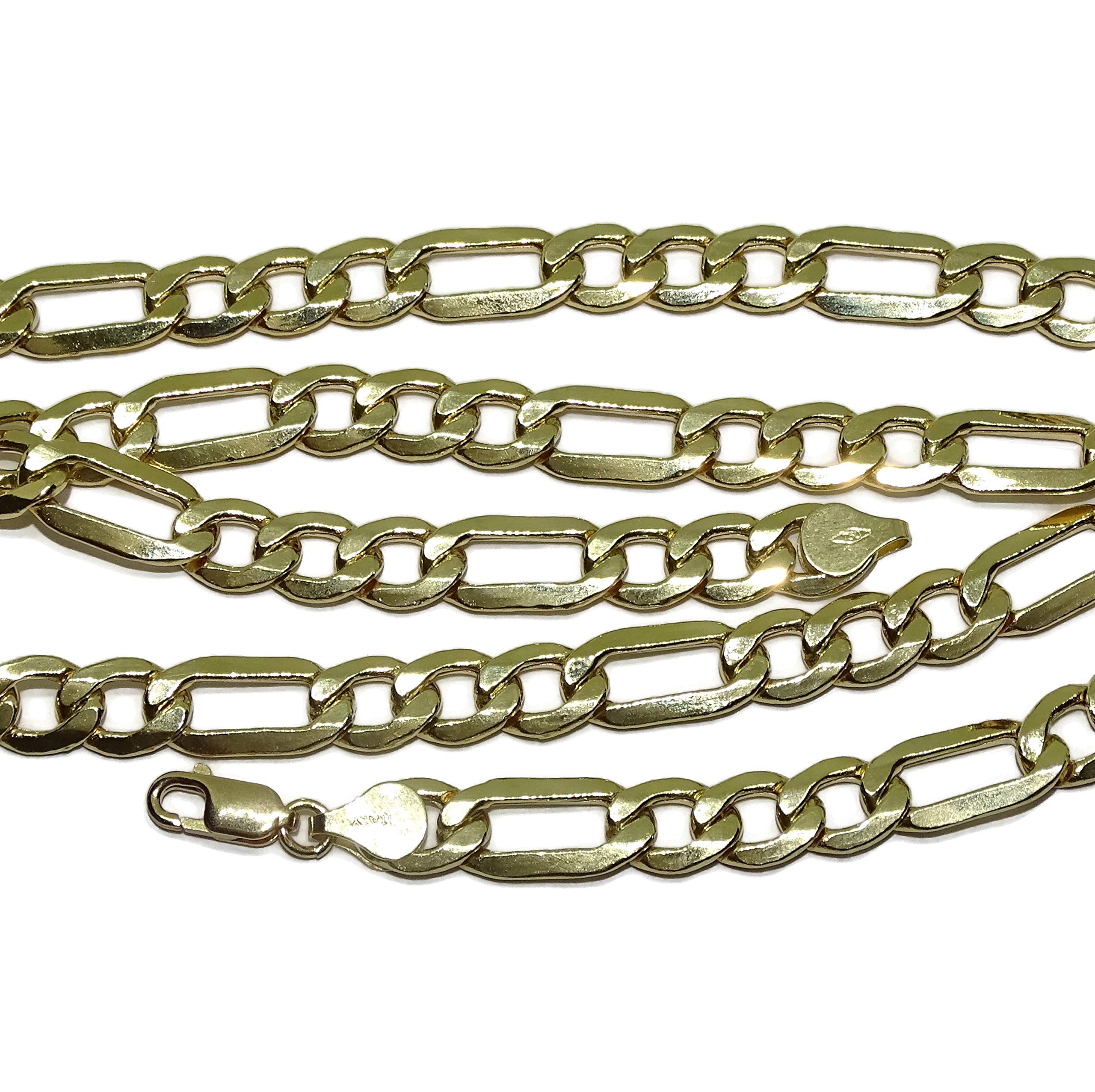 Never Say Never Fuerte cadena de oro amarillo de 18k para hombre de 8mm de ancha y 60cm de larga con cierre mosquetón para máxima seguridad Peso; 25.10gr de oro de 18k