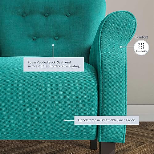 Miniatura 24 de Belleze Accent Chair - Silla Palta,Azul bebé,Beige,Negro y flor.,Azul y flor,Ladrillo,Amarillo (Citrine Yellow),Verde y azul,Verde y flor,Verde y