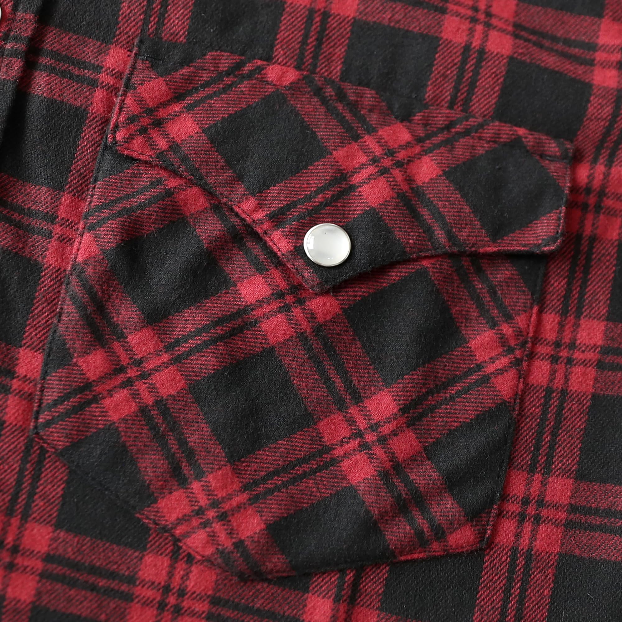 Dubinik®6 oz Camisa de Franela para Hombre Botones a Presión Estilo Vaquero
