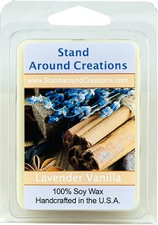 100% Soy Wax Melt Tart - Lavender Vanilla- A Blend of Herbal Lavender w/Calming Vanilla. Made w/Natural Essential Oils, Including Lavender 3oz.