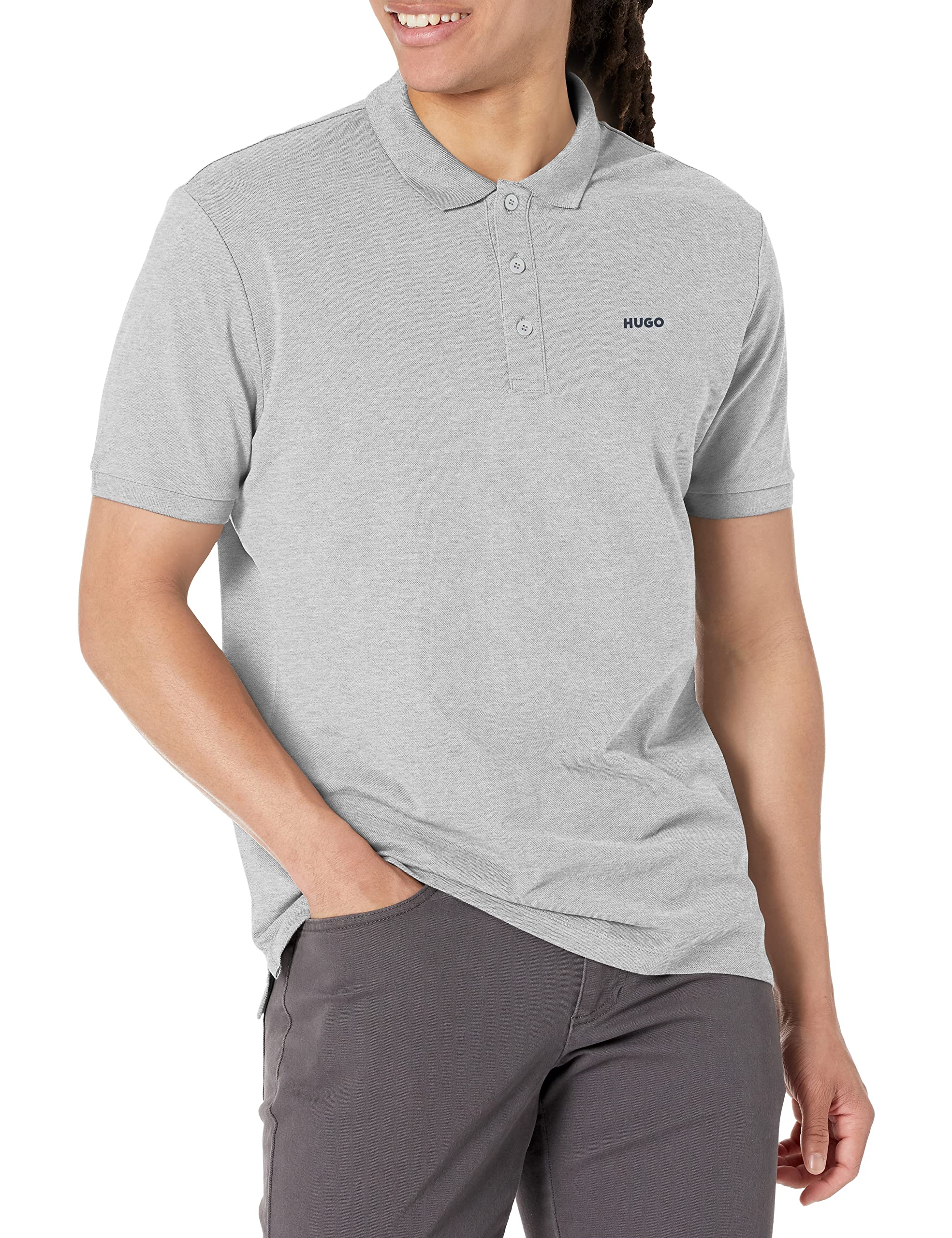 HUGOMen's Regular Fit Reversed Logo Short Sleeve Polo Shirt