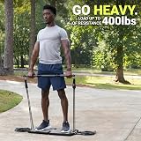 EVO Gym - Portable Home Gym Strength Training Equipment, At Home Gym | All in One Gym - 8 Resistance Bands, Base Holds Gym Bar & Handles for Travel | Portable Gym & Home Exercise Equipment | 220LBS