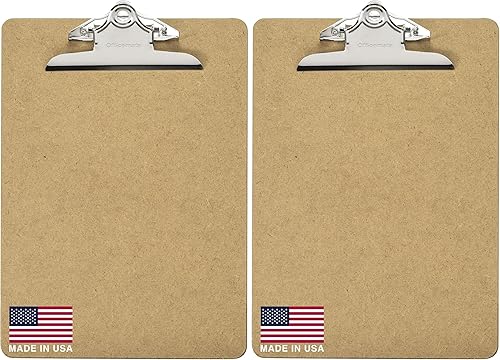 Officemate - Portapapeles de madera reciclada, clip de 6 pulgadas, paquete de 2 portapapeles, tamaño carta (9 x 12.5 pulgadas), marrón (83100)