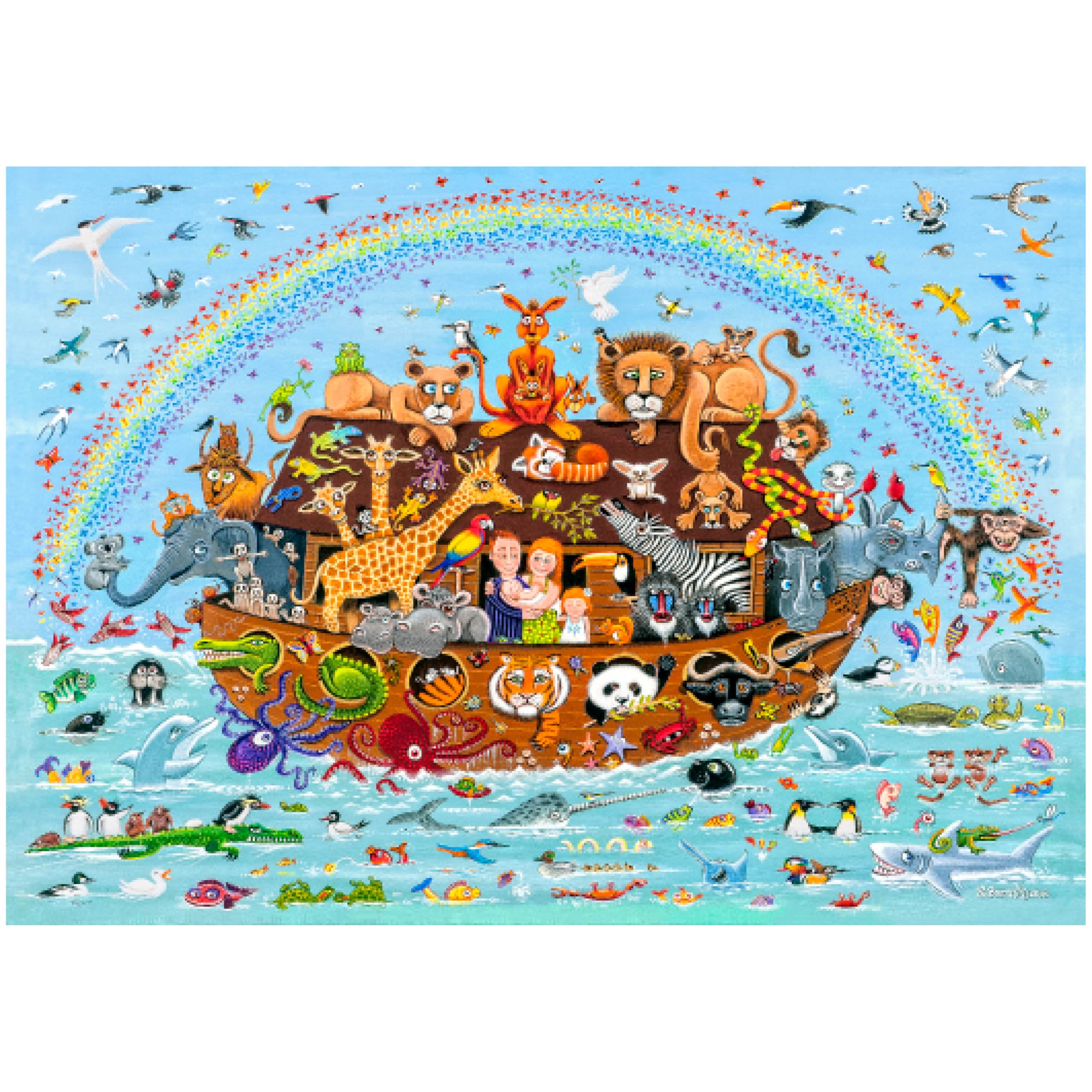 Wentworth Jigsaw Puzzle - Noah’s Ark - 100 Large Pieces - For Children - Shaped Puzzle Pieces & Themed Whimsies - Great for a Gift