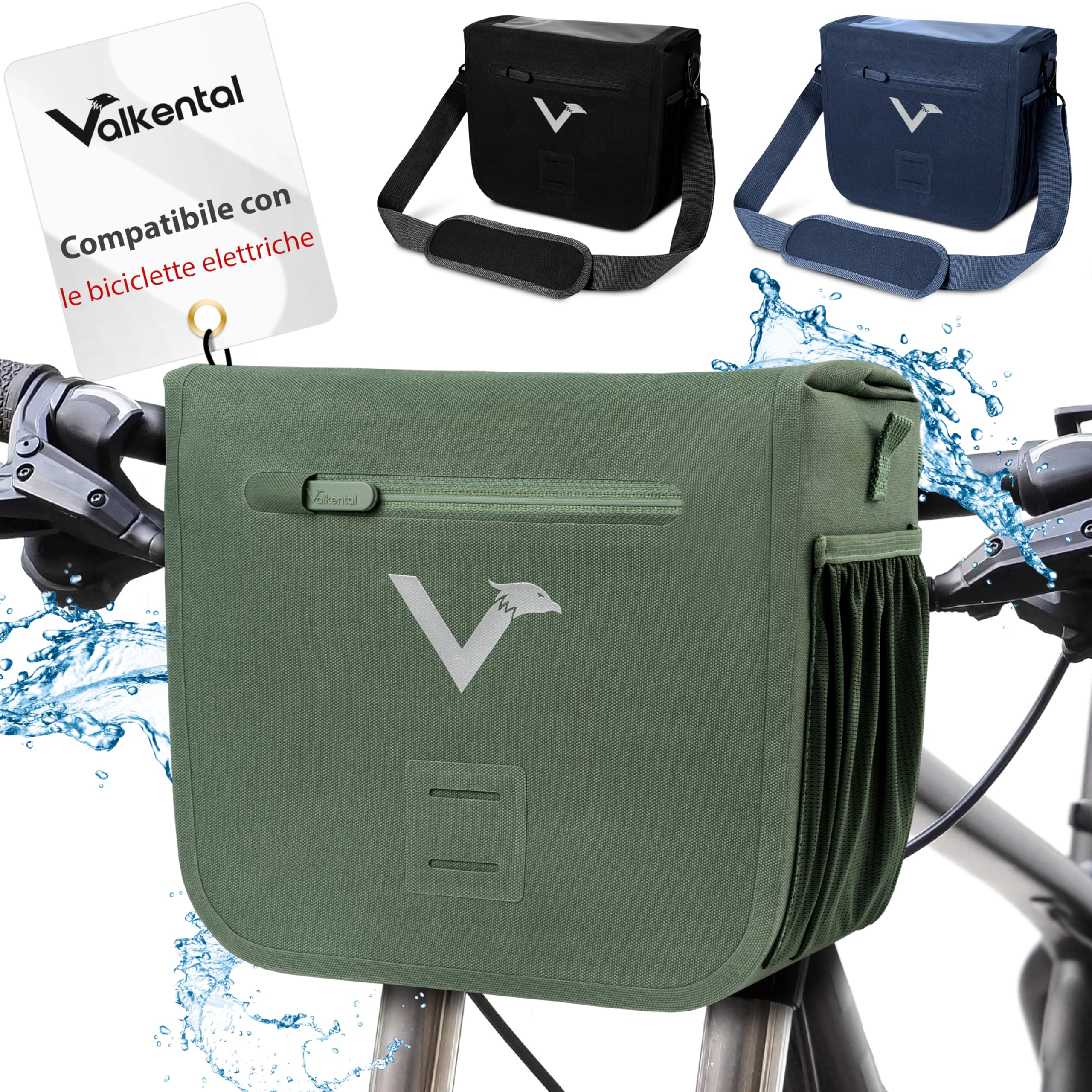 Sacco Anteriore Per Bici Da 2,5 Litri - Leggero, Impermeabile, Per Mountain Bike E Scooter - Con Tracolla E Punto Luce