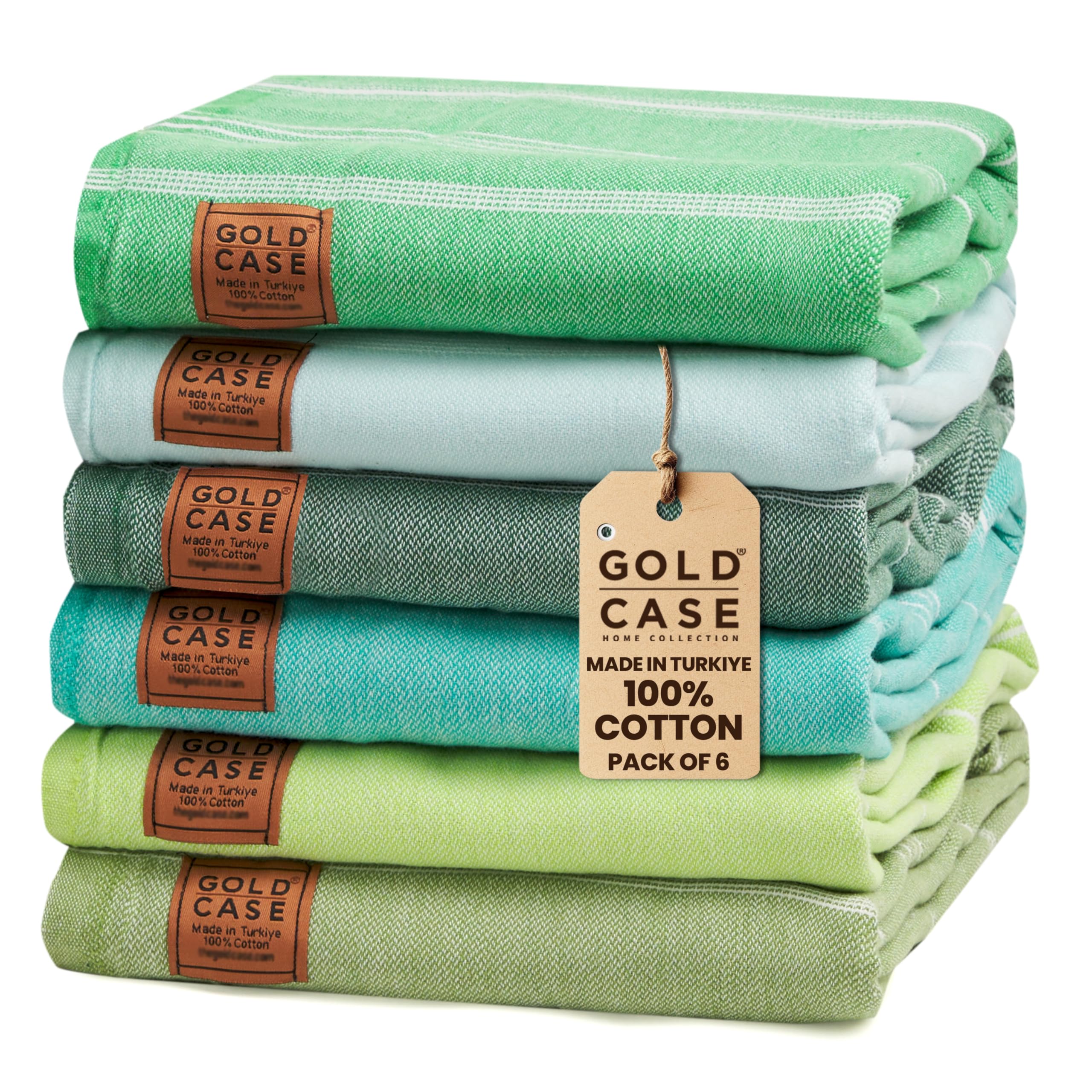 Gold CASE LYCIA Turkish Beach Towel Set of 6 100 Cotton Turkish Beach Towels Bulk 70 x 38