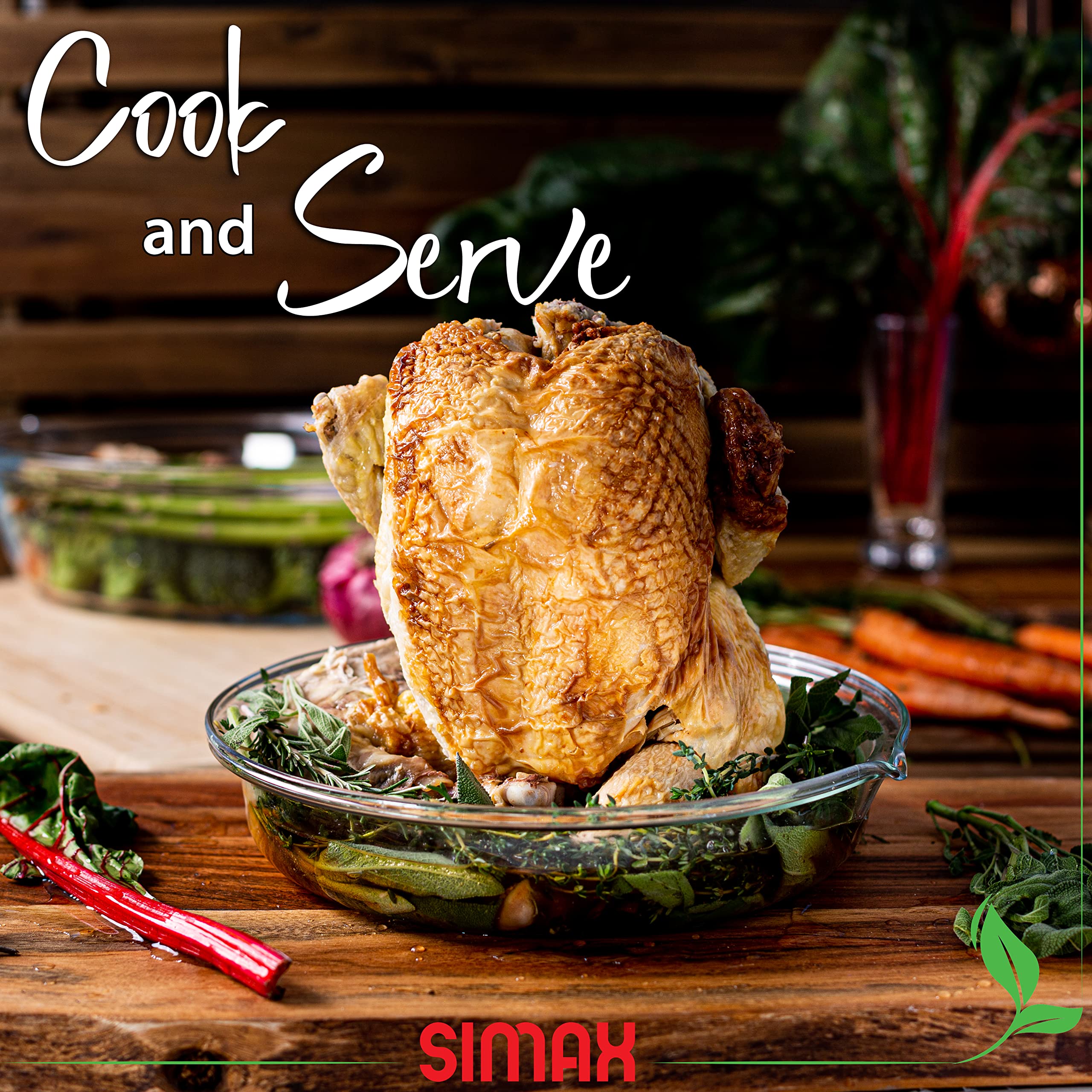 Simax Glassware Vertical Chicken Roaster for Chicken Borosilicate Glass Mini Turkey Holder & Vertical Turkey Roaster Roasted Chicken Rack Poultry Rack Chicken Holders for Roasted Chicken Prop product thumbnail 6