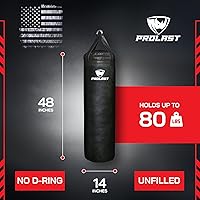 Vista 4 de PROLAST 4 ft 80lb Heavy Boxing Punching Bag, Muay Thai, MMA, Strength Training Equipment, Hanging