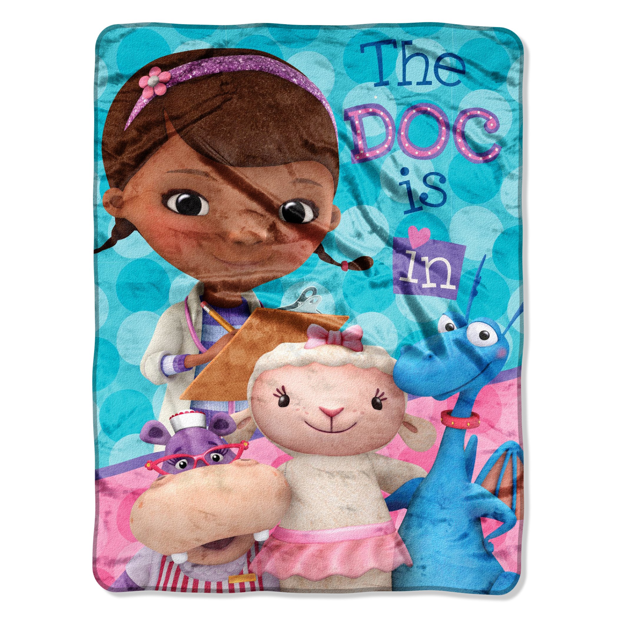 Disneys Doc Mcstuffins We Care Together Micro Raschel Throw