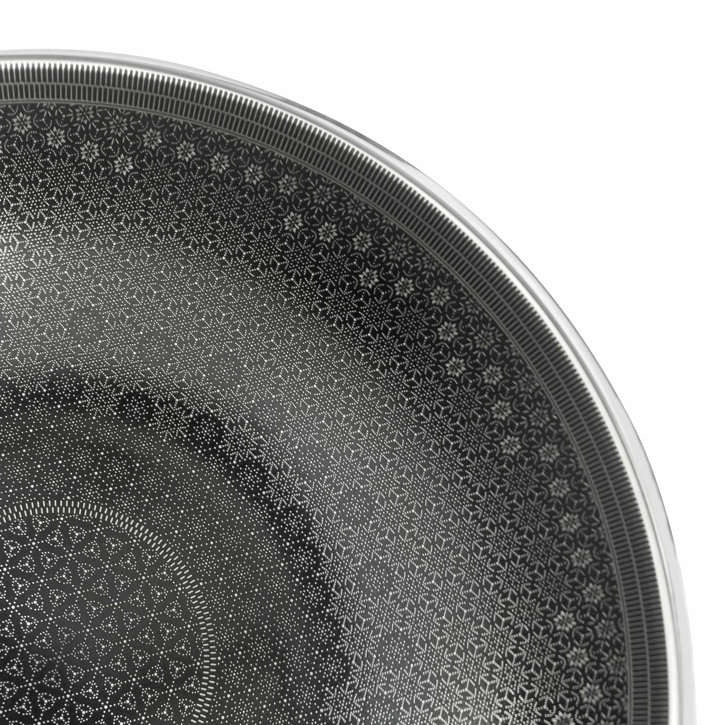 CUISINOX - Virtuo - Wok 24 cm i szara obieraczka - Triply, nieprzywierająca powłoka o strukturze plastra miodu - Kompatybilny ze wszystkimi kuchenkami indukcyjnymi - Wykończenie satynowe - Bez PFOA i