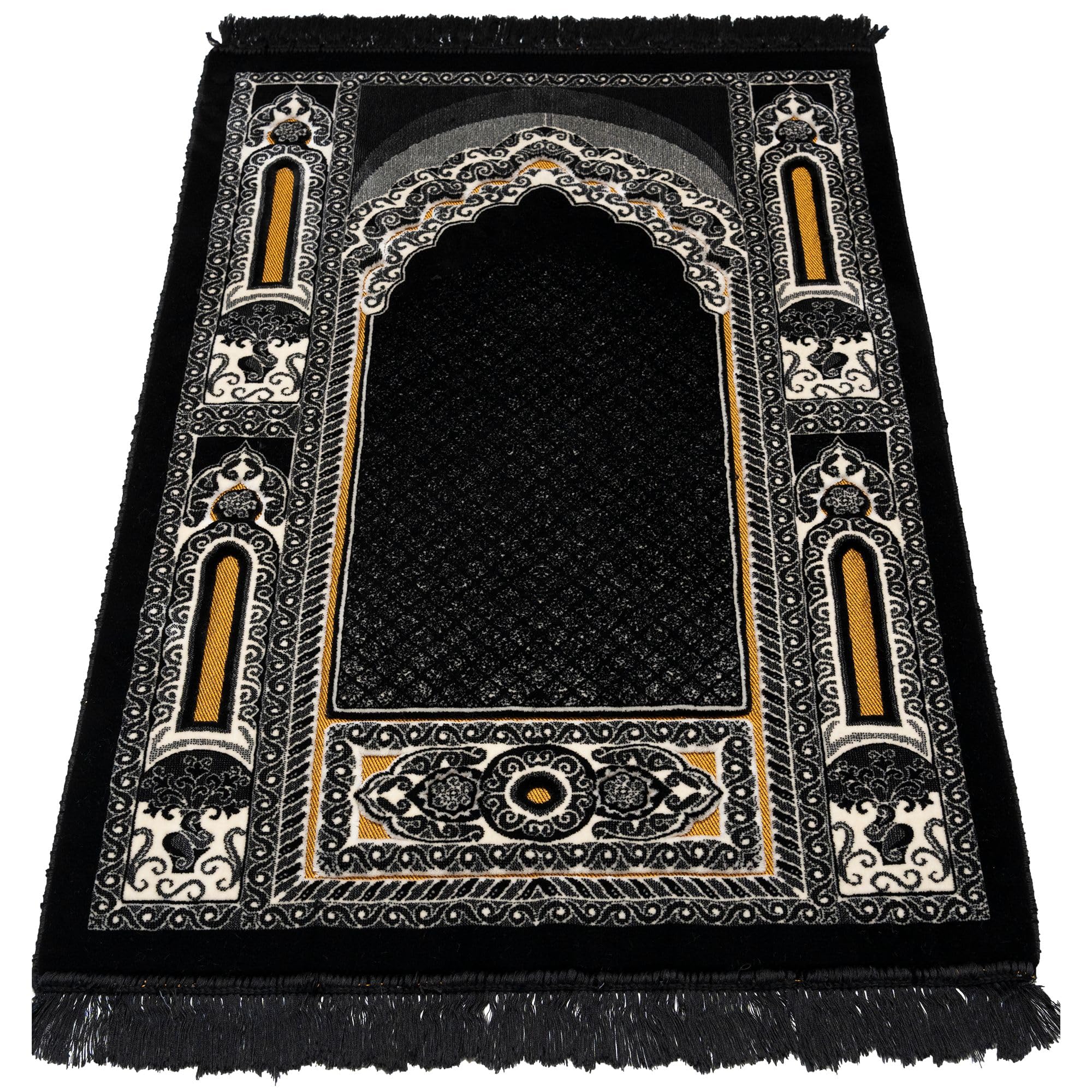Modefa Islamic Prayer Rug - Double Plush Large Wide Velvet Carpet - Traditional Muslim Janamaz - Turkish Prayer