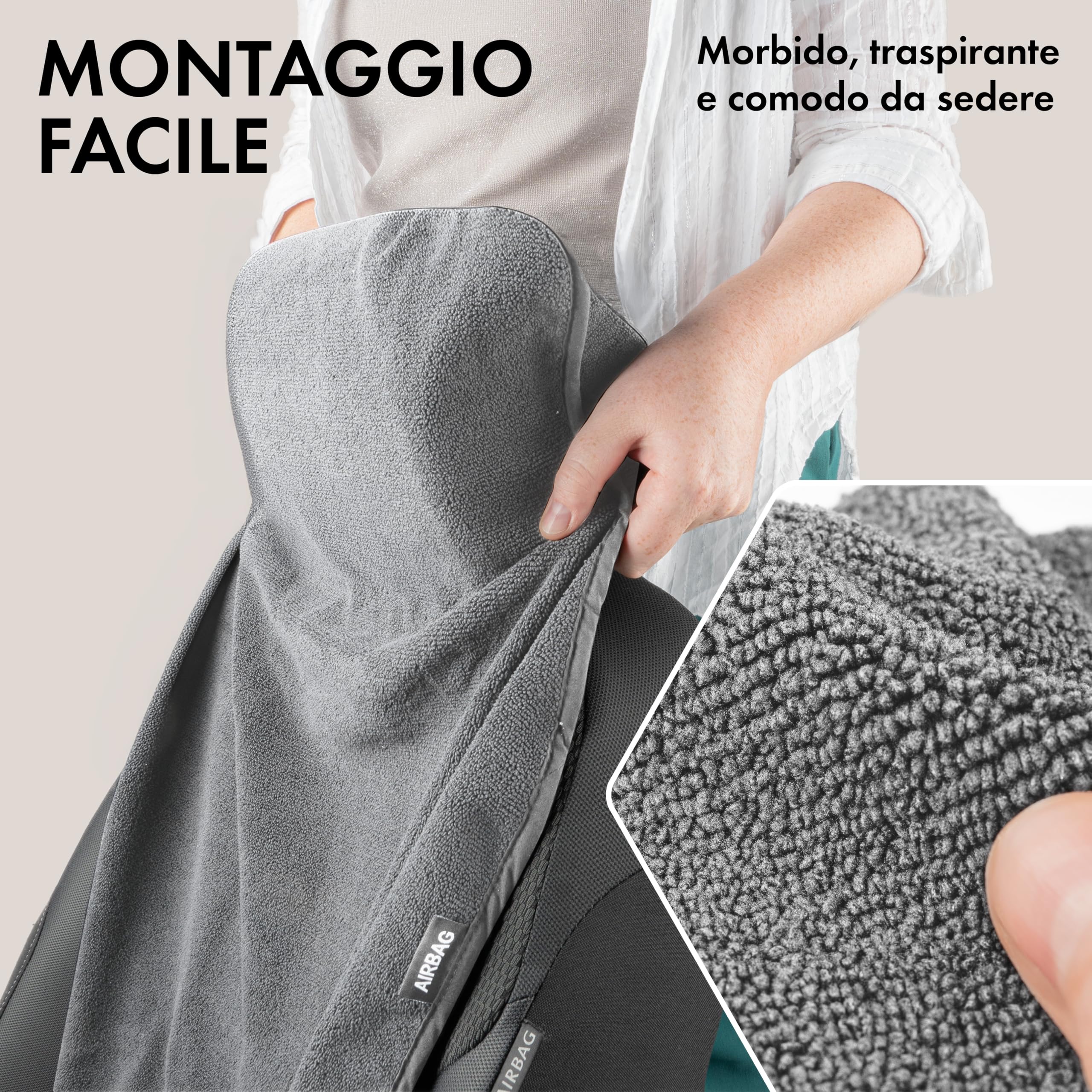 WALSER Set tappetini anteriori spugna, protezione interno lavabile, tappetino veicolo universale, copertura posizione guidatore, protezione abitacolo 2 pezzi grigio