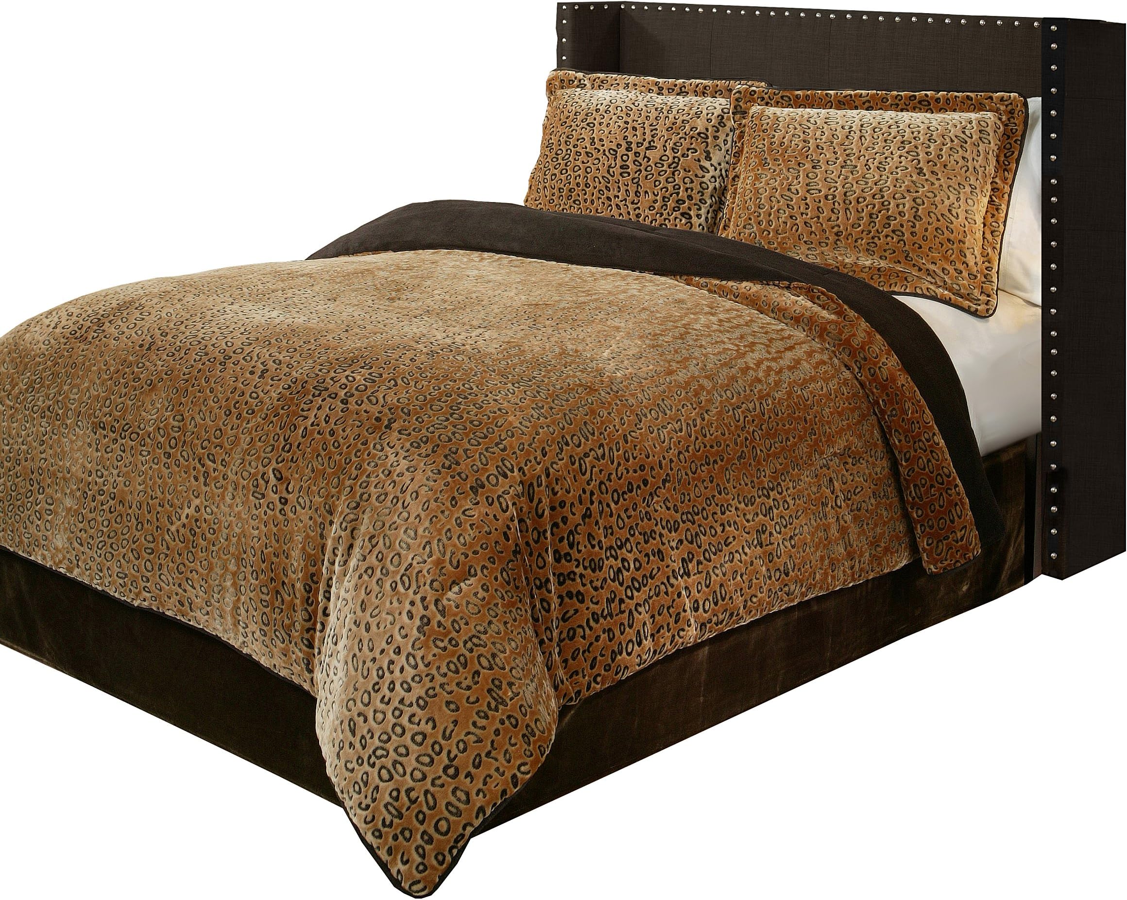Fraiche Maison C1407020-SYK-CHT Cheetah 3 Piece Comforter Set, King