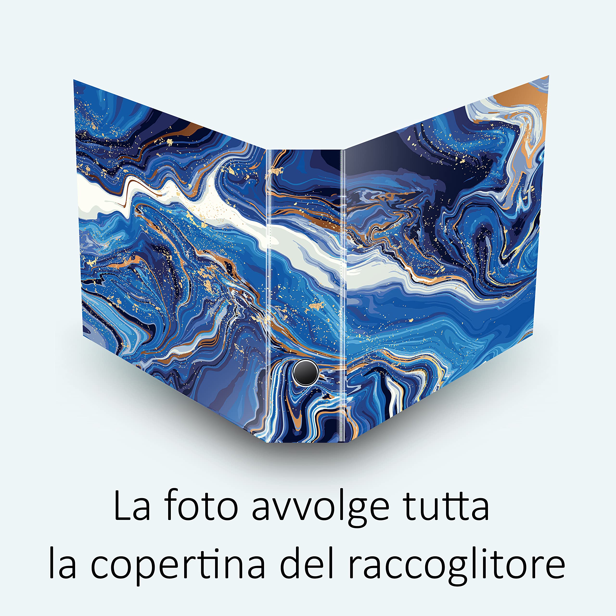 Set da 5 raccoglitori ad anelli - RESINA BLU (H31 cm con 2 anelli)