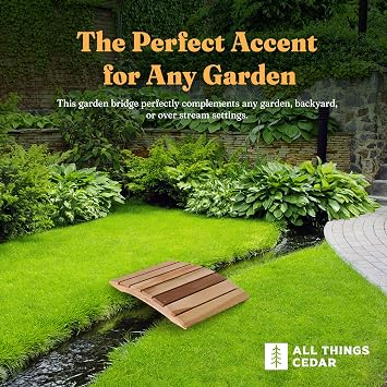2ft. CEDAR Garden Gnome Bridge