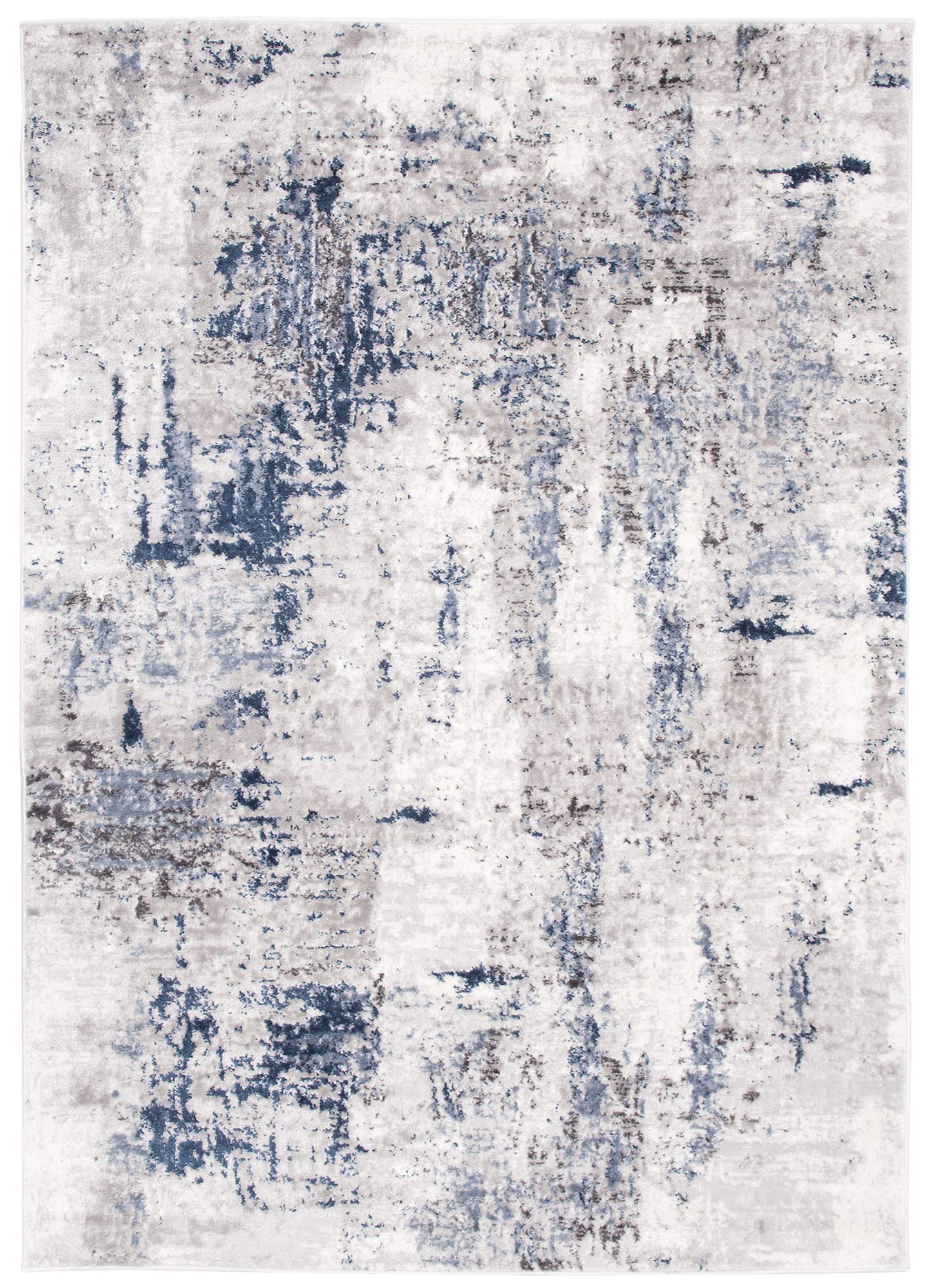 Tapiso Sky dywan z krótkim włosiem, nowoczesny, beżowy, niebieski, szary, w stylu vintage, nakrapiany, wzór 3D, Öko-Tex, 180 x 250 cm
