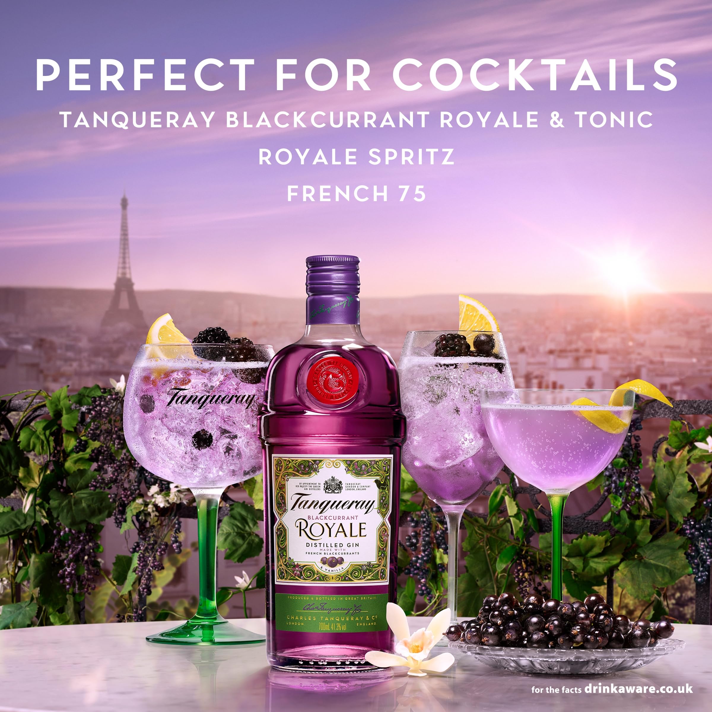 Tanqueray Blackcurrant ROYALE Distilled Gin 41,3% - 700 ml