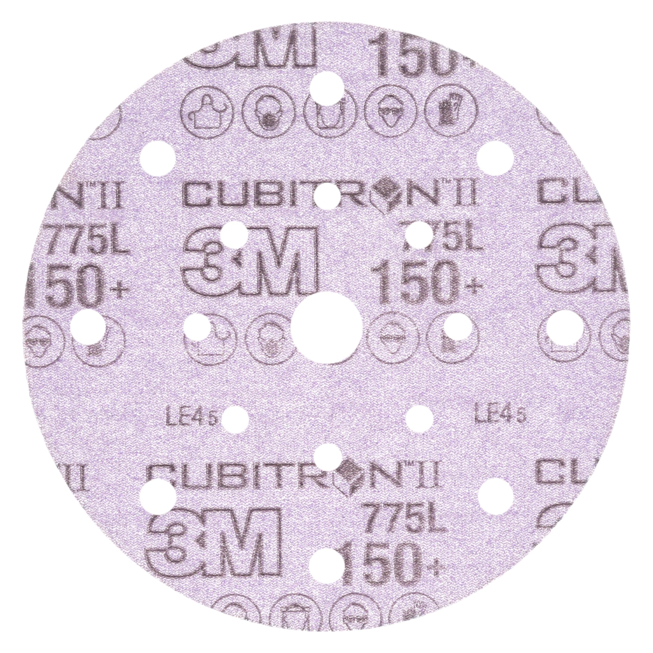 3M Cubitron II Hookit Disco de Film 775L, 152 mm x 9, 5 mm, 17 Agujeros | 150+ 50 discos/caja