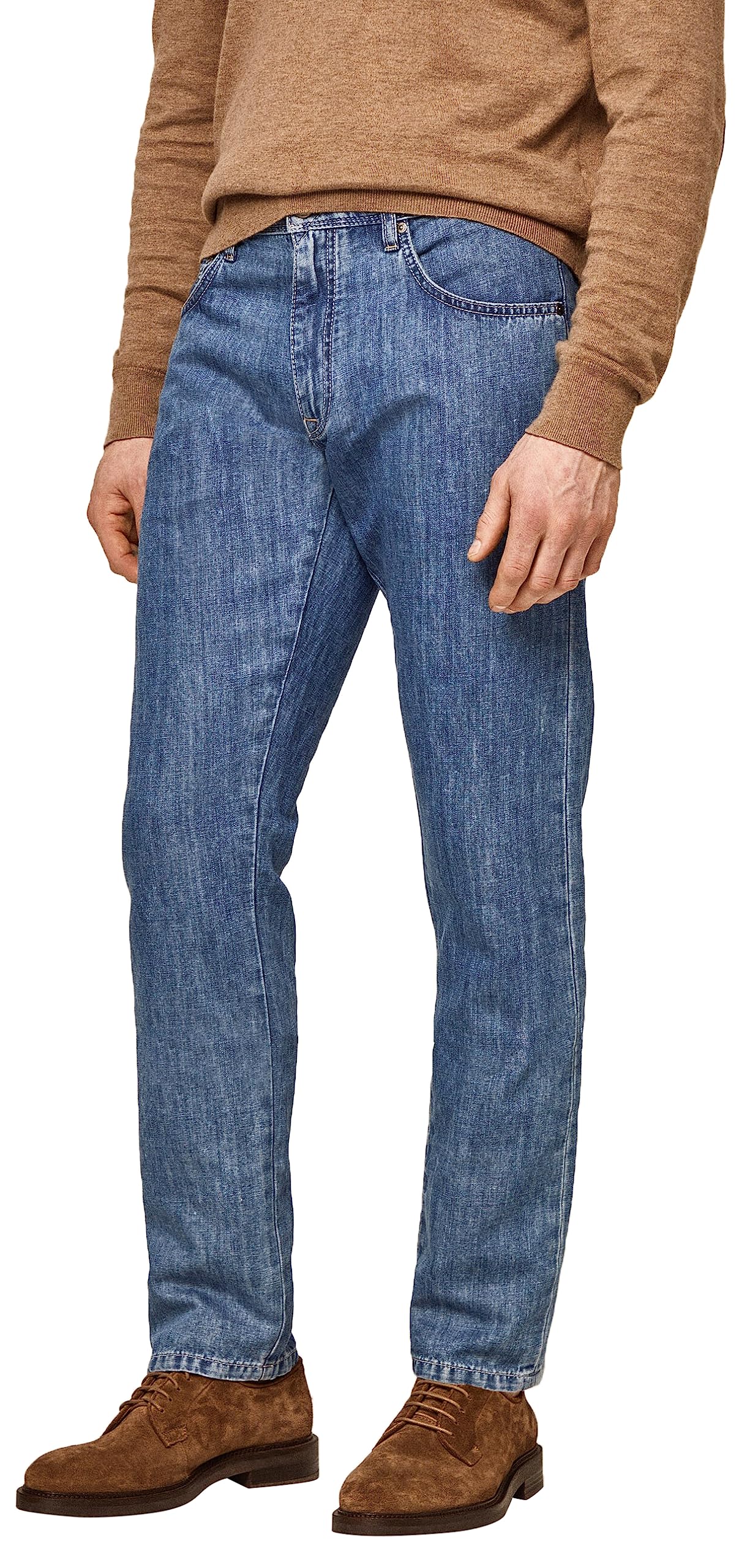 Hackett London Men's Linen Denim Jeans, 29W / 32L