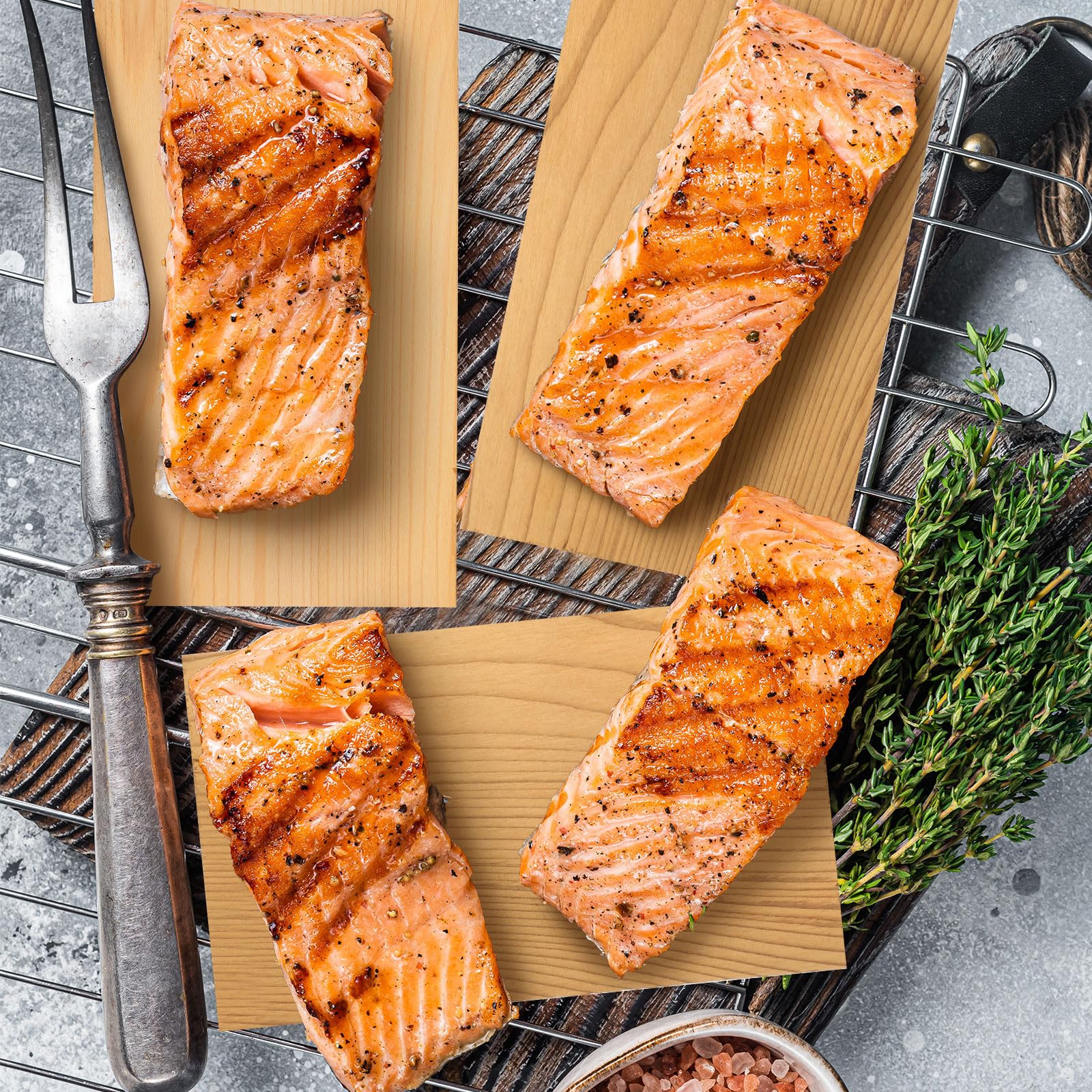 Amazon.com : Sasylvia 36 Pack Cedar Planks for Grilling Salmon