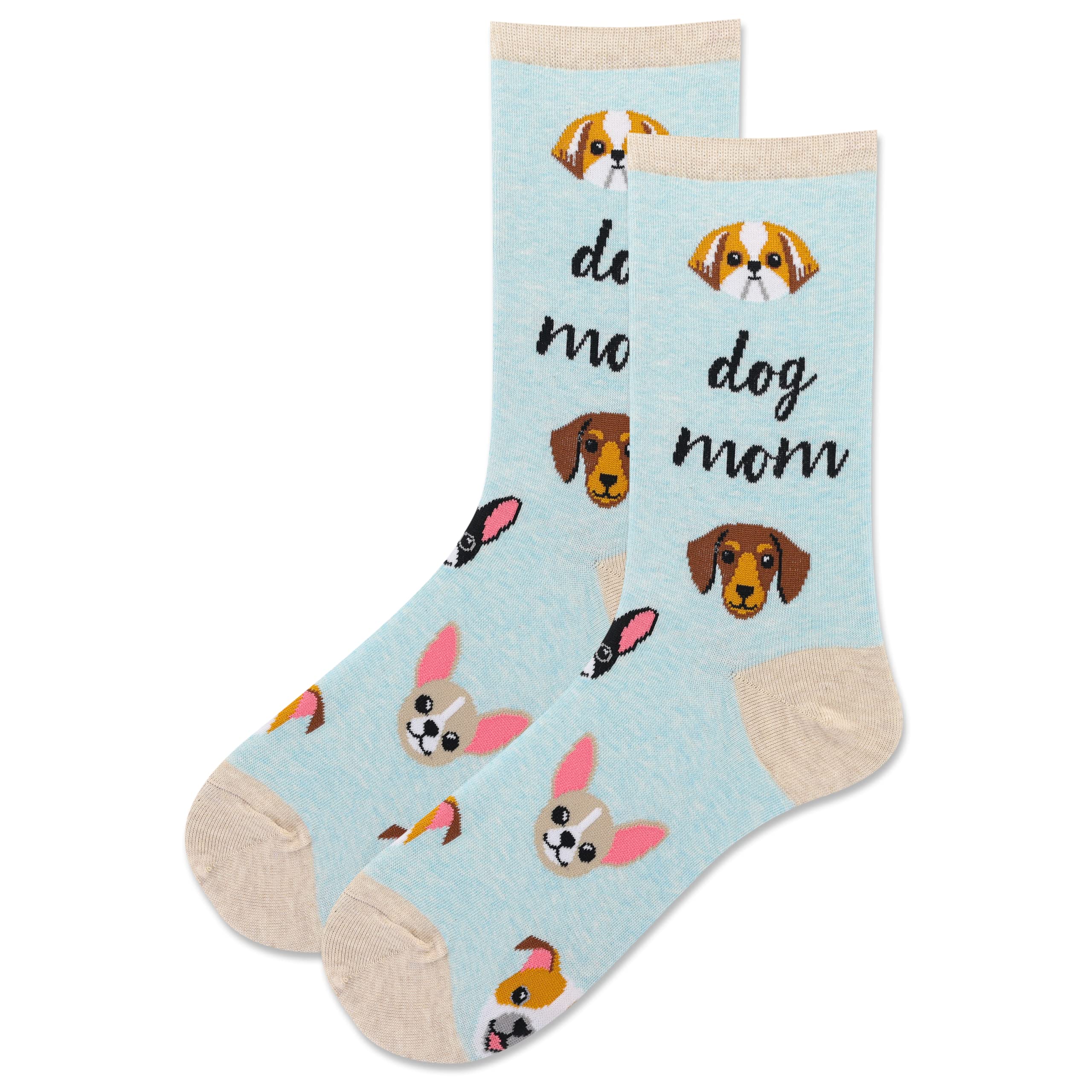 Hot Sox Women's Fun Dog Lovers Crew Socks - 1 Pair Pack - Cool &amp; Cute Wordplay Novelty Fashion Gifts