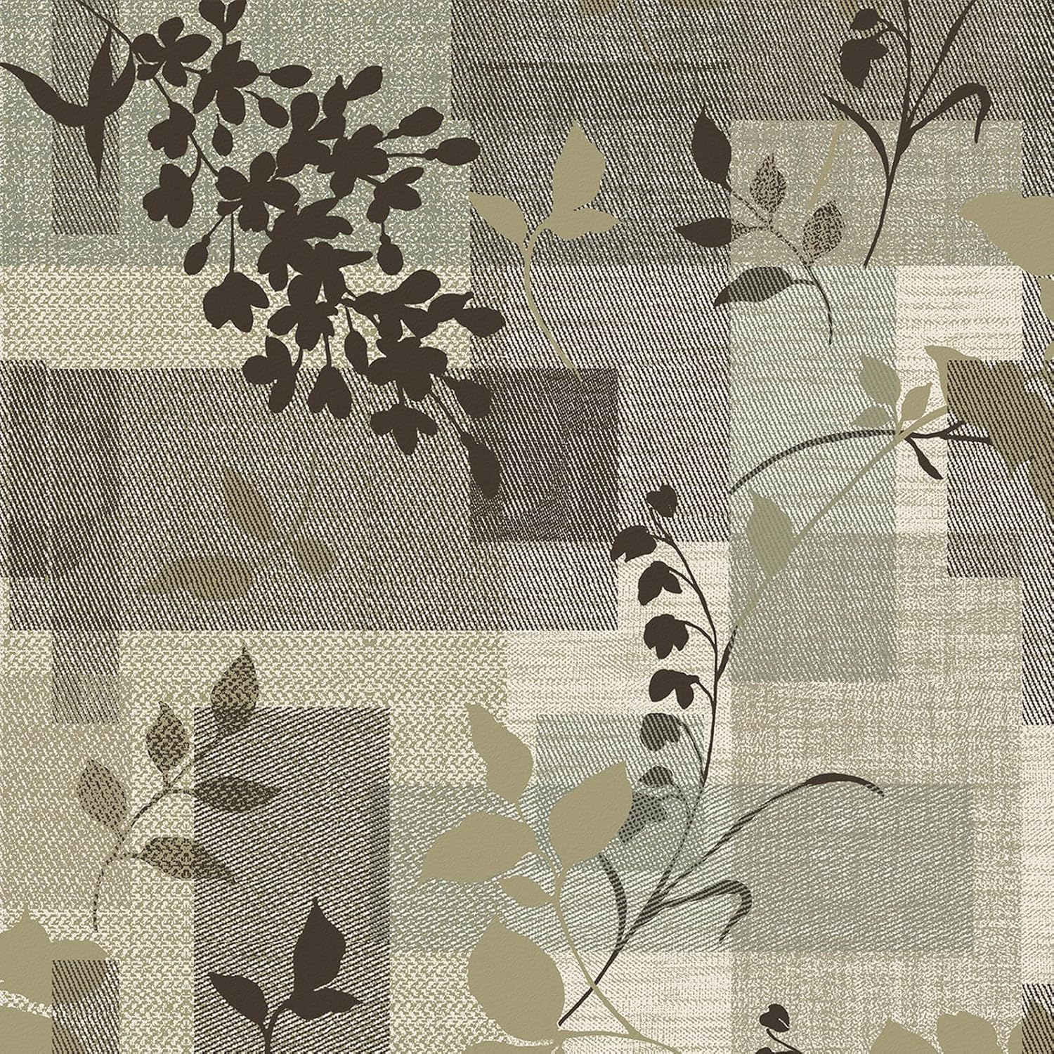 Wallercity Brown Leaves Peel and Stick Wallpaper Botanical Vintage Wallpaper Boho Floral Contact Paper for Cabinets and Drawers Waterproof Self Adhesive Vinyl Wall Paper for Shelf Liner 17.5x118 Inch