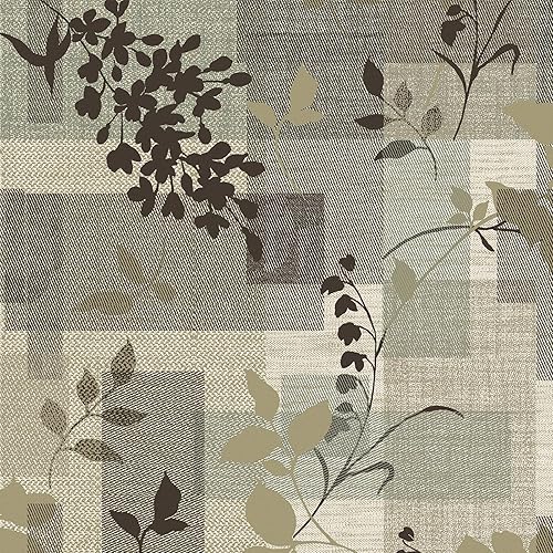 Wallercity Papel tapiz de hojas marrones para despegar y pegar, papel tapiz botánico vintage, papel de contacto floral bohemio para armarios y