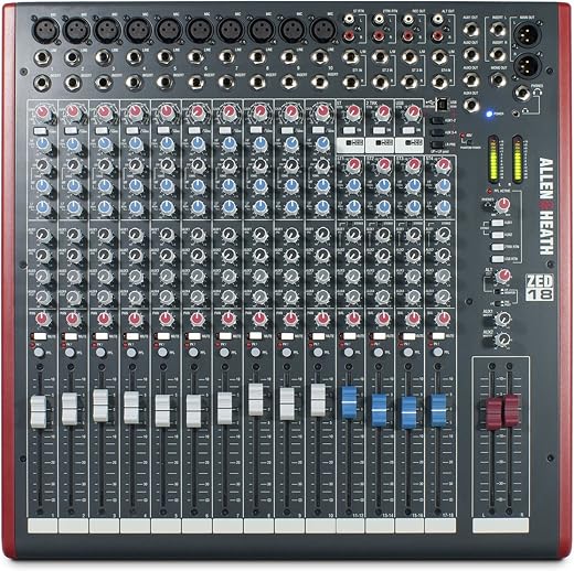 Allen Heath ZED-18 18-Channel Multipurpose USB Mixer for Live Sound and Recording