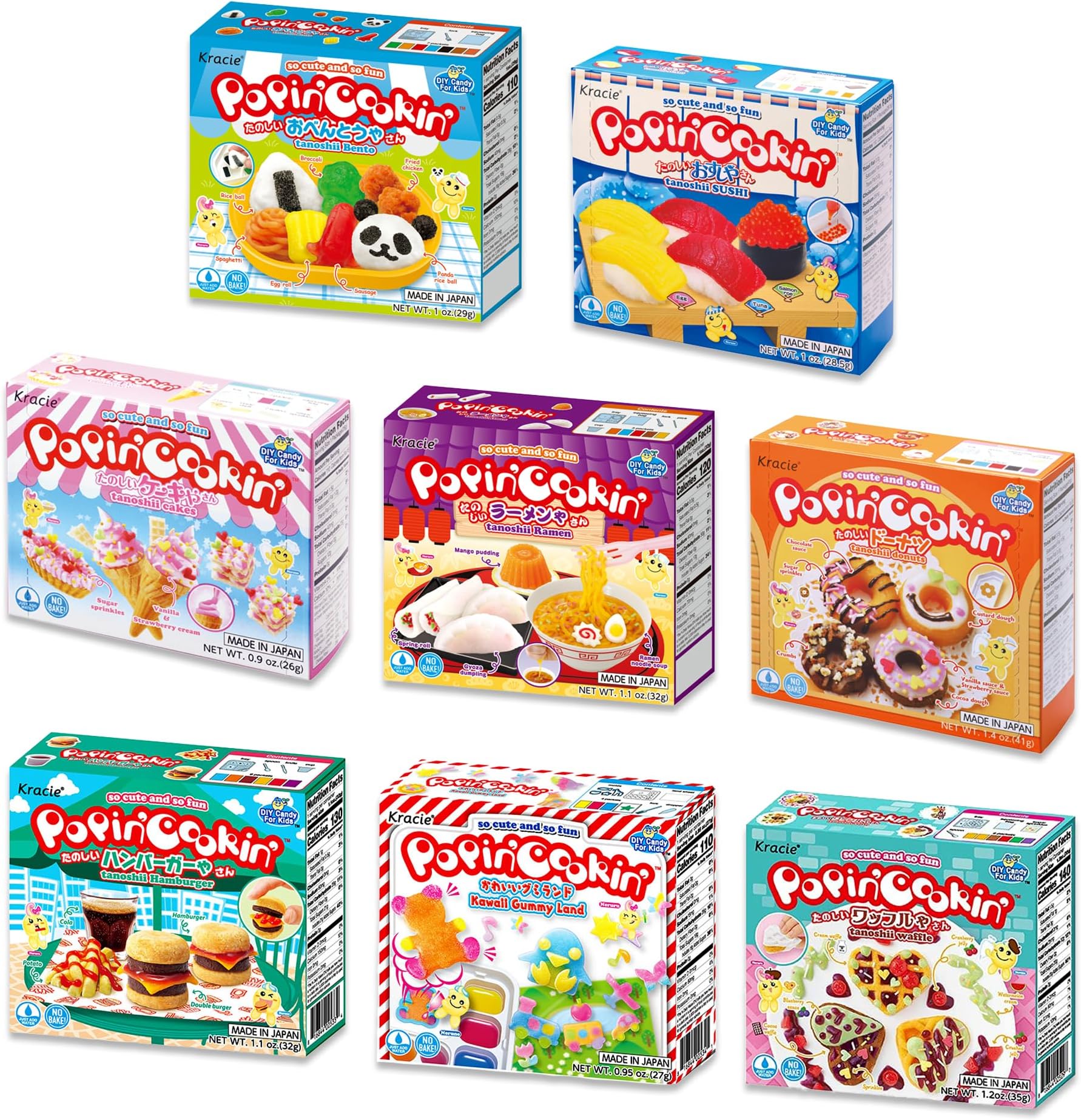 Popin Cookin Kits Variety 8 Pack. Poppin Cookin, Gummy