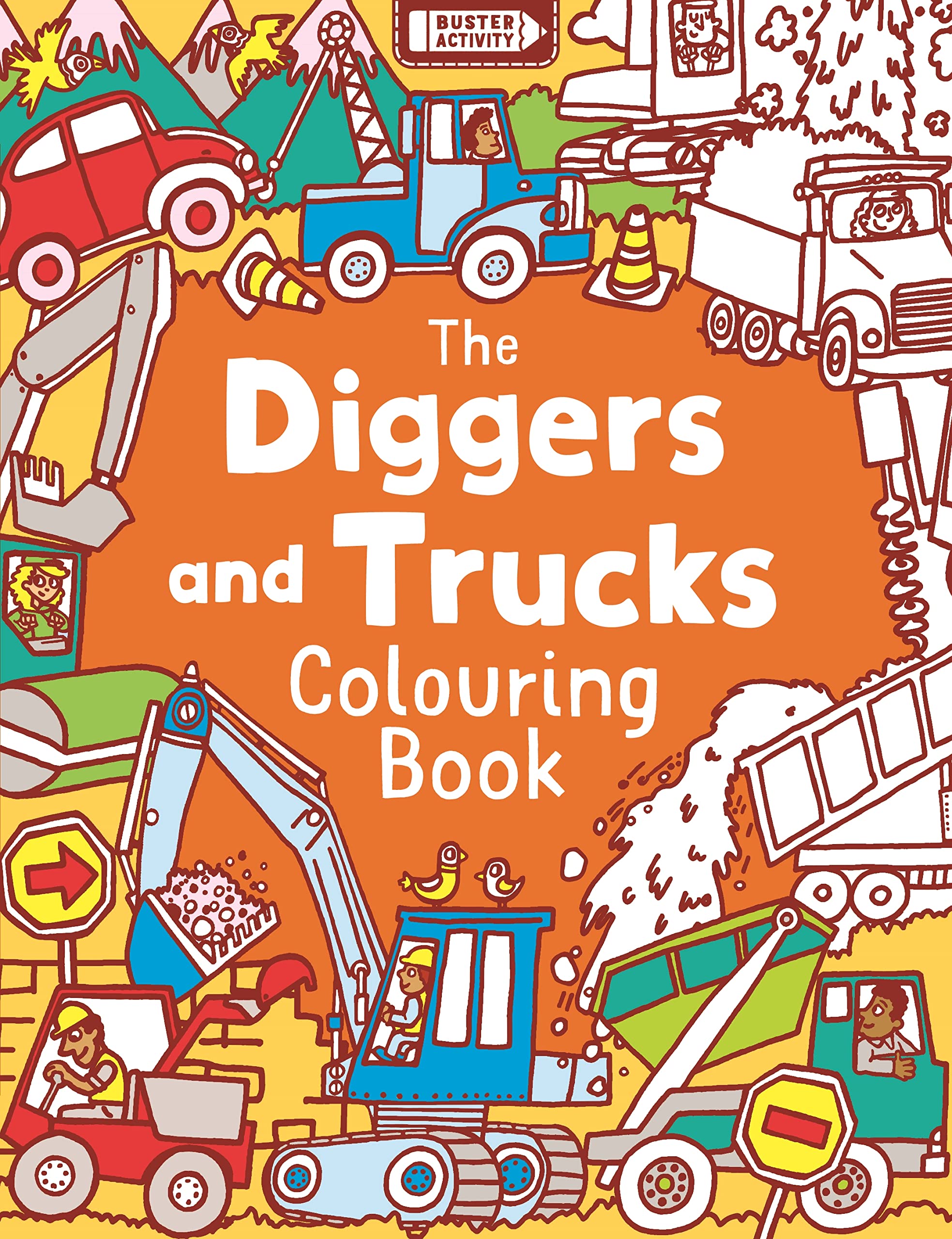 Buster Books The Diggers and Trucks Colouring