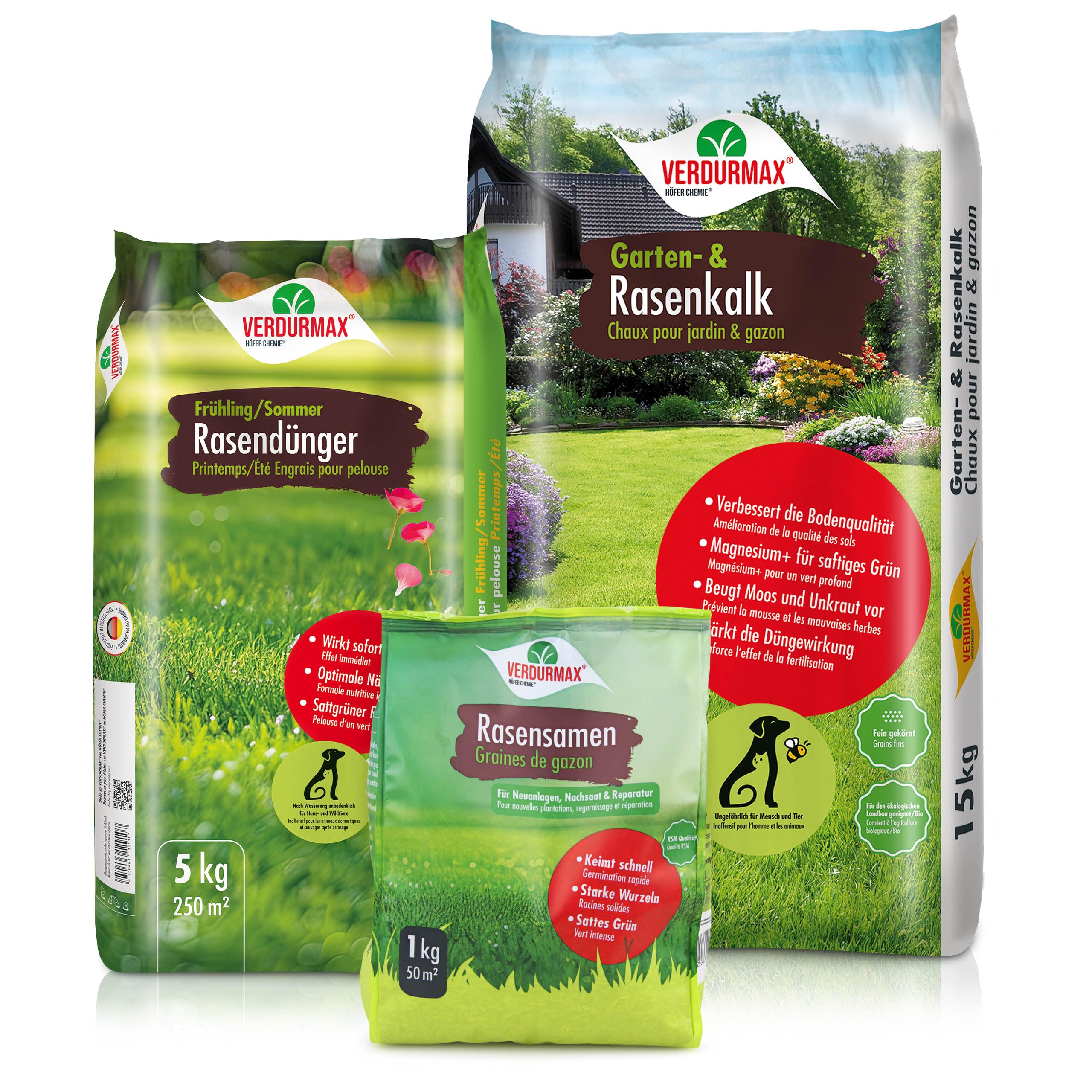 Verdurmax Kit de Démarrage Printanier 250 m² - Fertilisant Pelouse Verte