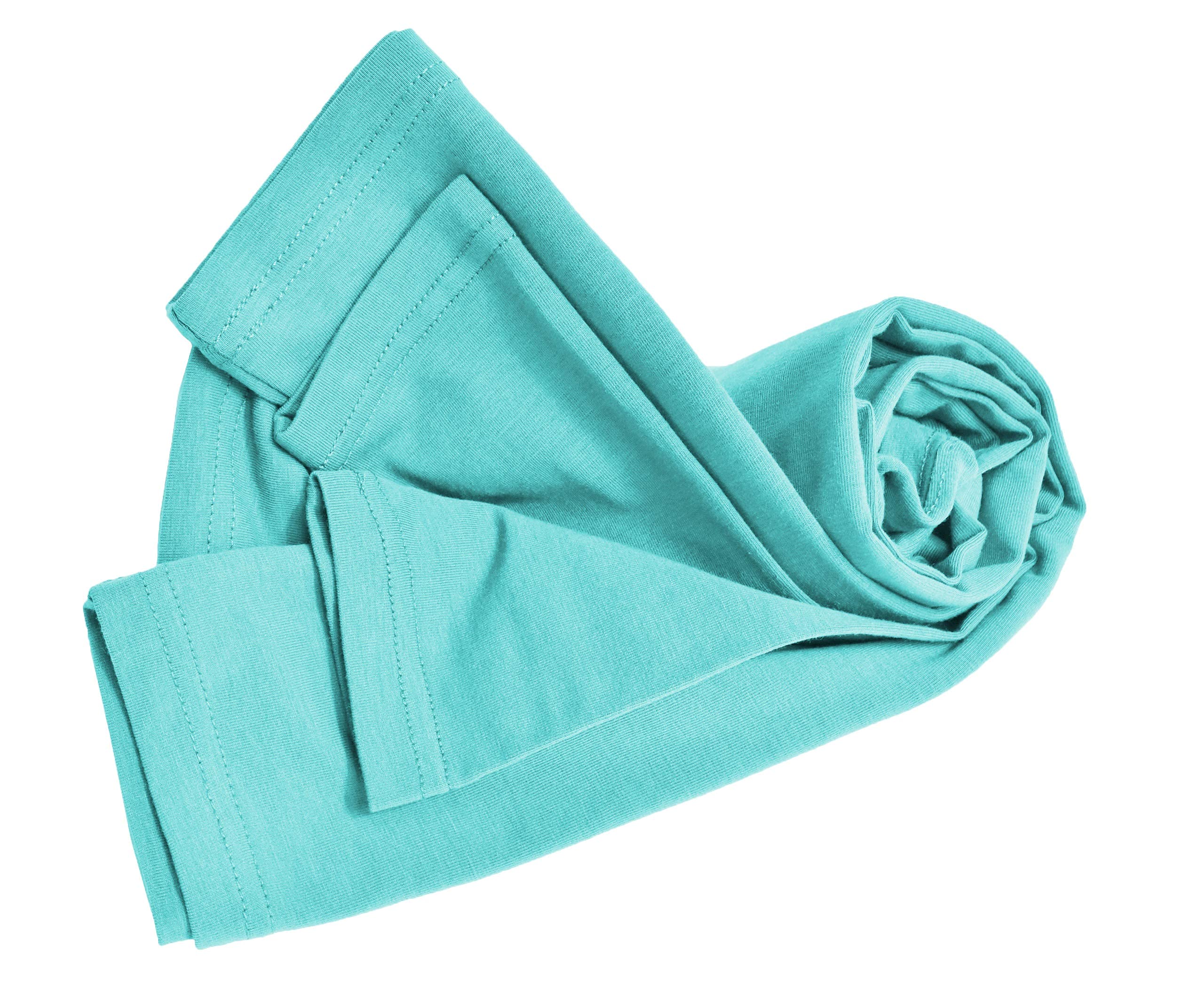 Natural Uniforms Women's Under Scrub Tee V-Neck Long Sleeve T-Shirt (Aqua, X-Large)