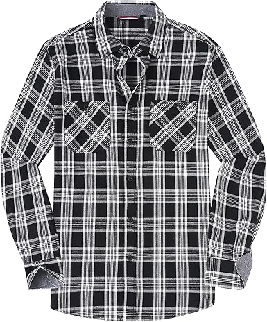 Alex Vando Mens Button Down Shirts Regular Fit Long Sleeve Casual Plaid Flannel Shirt