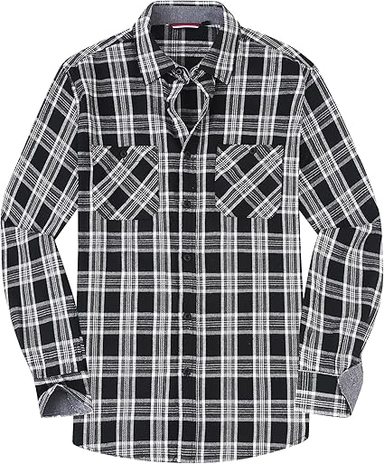 Alex Vando Mens Button Down Shirts Regular Fit Long Sleeve Casual Plaid Flannel Shirt