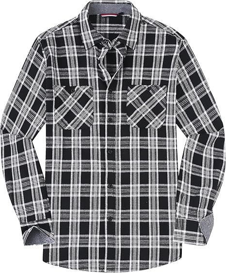 Alex Vando Mens Button Down Shirts Regular Fit Long Sleeve Casual Plaid Flannel Shirt
