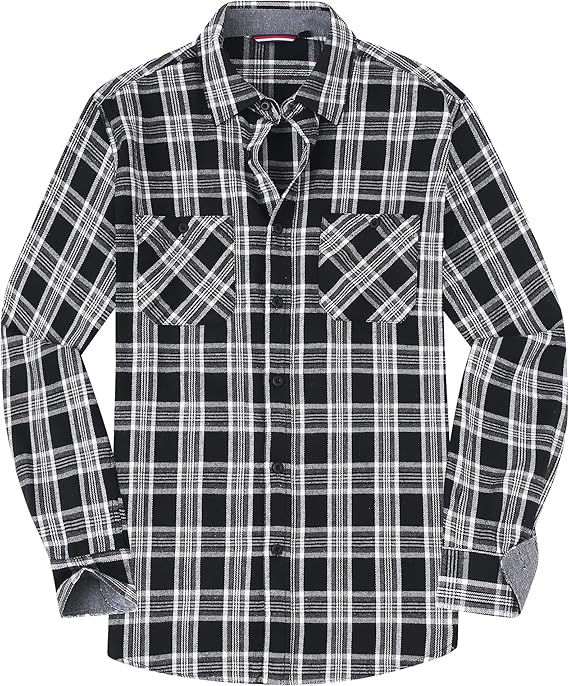 Alex Vando Mens Button Down Shirts Regular Fit Long Sleeve Casual Plaid Flannel Shirt