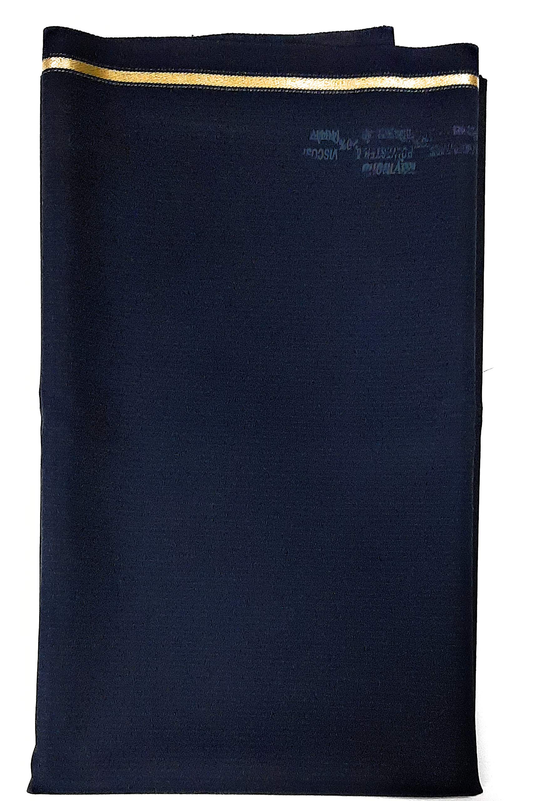 Men's Polyester Unstitched Trouser Fabric - 1.30 Meter (Blue, Free Size)-image-7