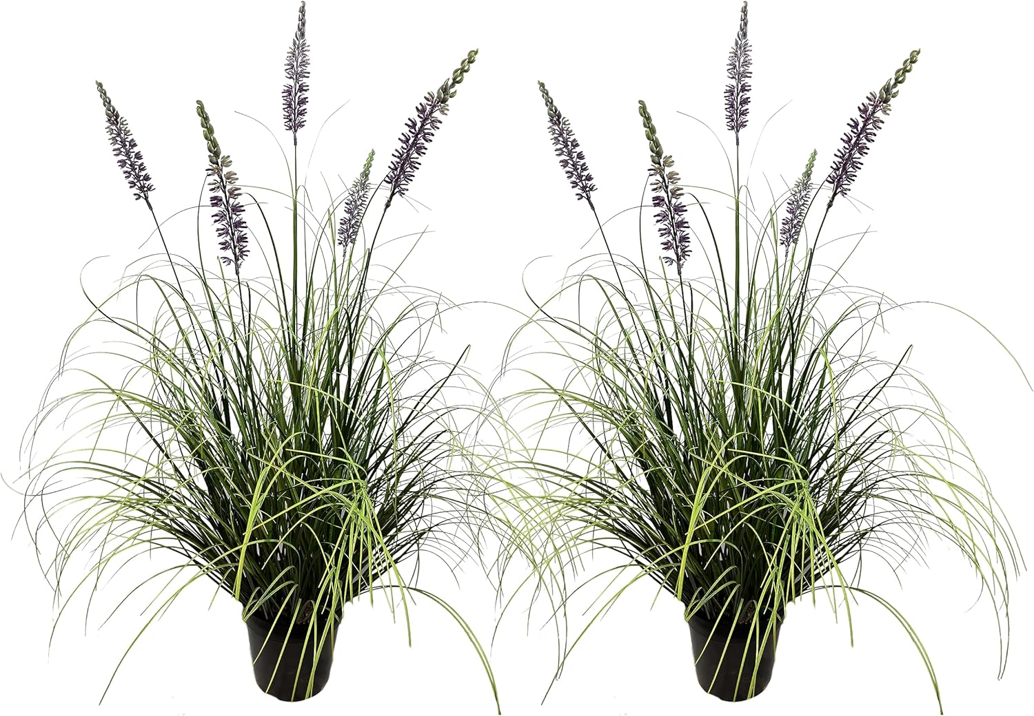Artificial Lavender Plant 35in (2 Pack) - Tall Faux Indoor Home Decorative Plants & Flowers in Pot, Fake House Plant