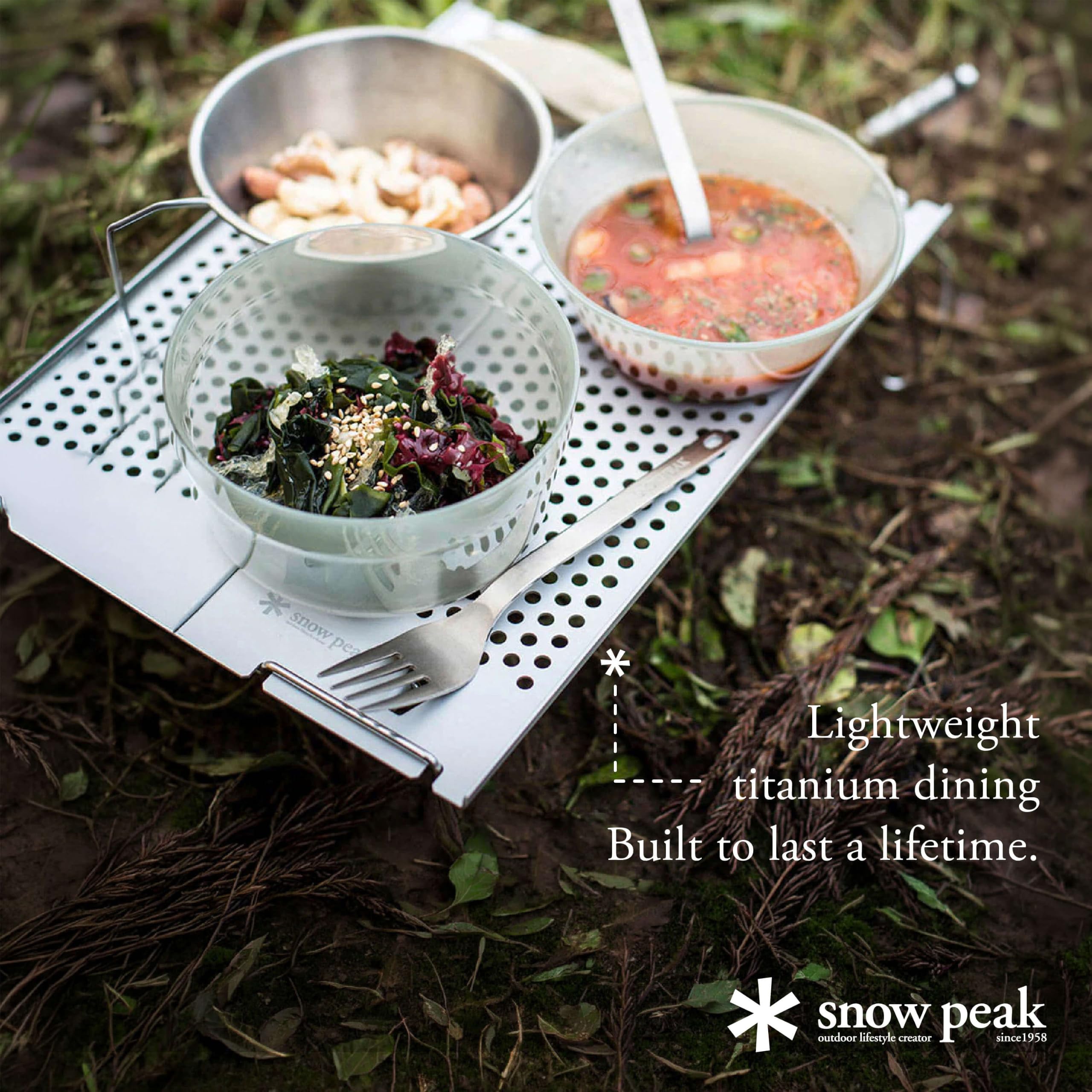 Snow Peak Fork & Spoon Set - Cubiertos camping - gris 2015
